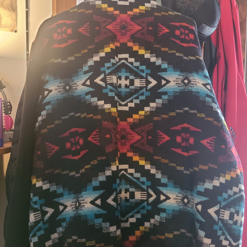 Pendleton Black and Multicolor Geometric Bomber J… - image 2